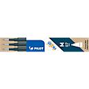 Recharges PILOT pour stylos à bille FriXion, épaisseur de trait 0,4 mm, effaçables, lot de 3, bleu-noir