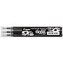 Recharges PILOT pour stylos à bille FriXion, épaisseur de trait 0,4 mm, effaçables, lot de 3, noir