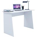 Rechthoekige bureautafel, afgeschuinde zijpanelen, B 1100 x D 500 x H 740 mm, wit