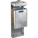 Recipiente do lixo com cinzeiro, 35 l, galvanizado