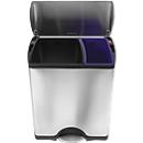 Recipiente do lixo com pedal, retangular, 46 l