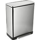 Recipiente do lixo com pedal, retangular, com 2 baldes interiores, 18 l + 28 l