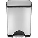 Recipiente do lixo com pedal, retangular