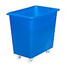 Rectangular container, plastic, mobile, 135 l, blue