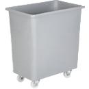 Rectangular container, plastic, mobile, 135 l, grey