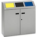 Recyclable waste sorting system, 3 compartments