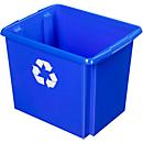 Recycle-Box Sunware Nesta, 45 l, L 455 x l 360 x H 360 mm, bleu