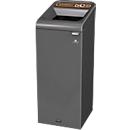 Recyclingstation Rubbermaid Configure, für Bioabfall, 57 l, Magnetverbindung, B 495 x T 367 x H 975 mm, braun