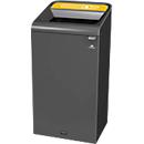 Recyclingstation Rubbermaid Configure, für Kunststoff, 87 l, Magnetverbindung, B 495 x T 489 x H 975 mm, gelb
