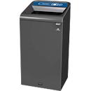 Recyclingstation Rubbermaid Configure, für Papier, 87 l, Magnetverbindung, B 495 x T 489 x H 975 mm, blau