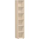 Regal, 6 Ordnerhöhen, 5 Böden, B 400 x T 400 x H 2160 mm, Ahorn-Dekor