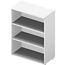 Regal ARLON OFFICE, 3 Ordnerhöhen, 2 variable Fachböden, B 900 x T 450 x H 1232 mm, weiß/weiß