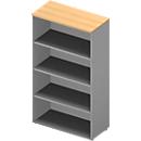Regal ARLON OFFICE, 4 Ordnerhöhen, 3 variable Fachböden, B 900 x T 450 x H 1600 mm,