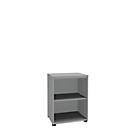 Regal, einteilig, B 600 mm, 2 OH, silber