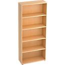 Regal für Anbauwand TARA, 5 Ordnerhöhen, stapelbar, B 800 x T 330 x H 1880 mm, Ahorn-Dekor