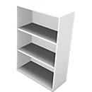 Regal PHENOR, aus Holz, 2 Böden, 3 OH, B 860 x T 430 x H 1310 mm, weiß