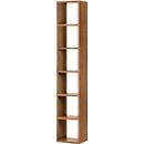 Regal Pombal, 6 Ordnerhöhen, erweiterbar, B 400 x T 340 x H 2240 mm, Spanplatte, Nussbaum