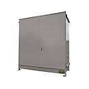 Regalcontainer BAUER CEN 29-2 IBC, Stahl, Doppelflügeltor, B 3175 x T 1480 x H 3445 mm, grau