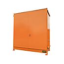 Regalcontainer BAUER CEN 29-2 IBC, Stahl, Doppelflügeltor, B 3175 x T 1480 x H 3445 mm, orange