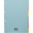 Register Biella, für DIN A4, 6-teilig, blanko, L 310 x B 235 x H 2 mm, Karton, farbig
