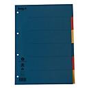 Register Biella, für DIN A4, 6-teilig, blanko, L 310 x B 235 x H 2 mm, Karton, farbig