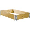 Rehausse pour palettes en bois, avec 4 charnières, pliable en diagonale, L 1200 x l. 800 x H 200 mm