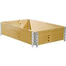 Rehausse pour palettes en bois, avec 4 charnières, pliable en diagonale, L 1200 x l. 800 x H 300 mm