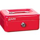 Reiffel Geldkassette mit Einwurfschlitz, Zylinderschloss, B 125 x H 60 x T 95 mm, rot