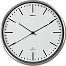 Reloj de pared radiocontrolado Maul MAULfly, redondo, para interiores ∅ 300 mm, cambio de hora automático, plástico y cristal con pila, blanco