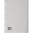 Répertoire Biella, pour DIN A4, 12 pièces, division calendaire Jan-Dec (fr.), onglets vierges, perforation universelle, L 296 x l 226 mm, polypropylène, gris
