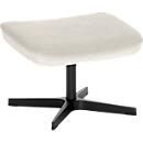 Repose-jambes Nowy Styl Barrique, pour fauteuil pivotant Barrique, jusqu'à 110 kg, revêtement en polyester/aluminium, beige crème/noir