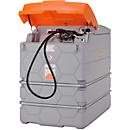 Réservoir de diesel CEMO CUBE Outdoor Basic, volume de 2500 l, couvercle à charnière, pompe électrique 230 V, L 1200 x P 1800 x H 1800 mm