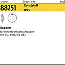 Reyher afdekdopjes 88251, grijs kunststof, Ø 12 mm, voor binnenzeskant M14, 200 stuks