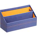 Rhodia Briefhalter, 2 Fächer, mit Trennwand, Kunstleder, 250 x 100 x 140 mm, saphirblau