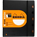 Rhodia ExaBook Notizblock, 80 Blatt, DIN A5+, 90 g/m², Doppelspiralbindung, Trennblätter, Lineal, Innentasche, kariert, mit Rahmen