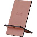Rhodiarama phone rest, smartphone holder, faux leather, 2-piece, with cable grommet, rosewood