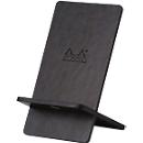 Rhodiarama phone support, smartphone holder, leatherette, 2-piece, with cable grommet, black