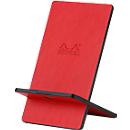 Rhodiarama phone support, smartphone holder, leatherette, 2-piece, with cable grommet, poppy red