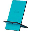 Rhodiarama support de téléphone, support pour smartphone, similicuir, en 2 parties, avec passage de câble, turquoise