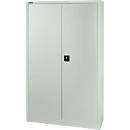 riaalkast MS 2512 – vleugeldeuren - staal - B 1200 x D 400 x H 1935 mm - lichtgrijs/lichtgrijs – (lege behuizing) - ons merk Schäfer Shop Select