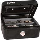 Rieffel Geldkassette VT-GK 1, Zylinderschloss, Stahlblech, B 153 x T 120 x H 70 mm, schwarz