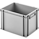 Ringoplast boîte plastique série Unista M280, poignée encastrée fermée, fond nervuré, L 400 x l 300 x H 280 mm, gris