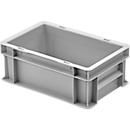 Ringoplast boîte plastique série Unista S120, poignée encastrée fermée, fond lisse, L 300 x l 200 x H 120 mm, gris