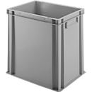 Ringoplast caisse en plastique série Unista M400, poignée encastrée fermée, fond nervuré, L 400 x l 300 x H 400 mm, gris