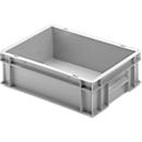 Ringoplast kunststof box serie Unista M120, gesloten verzonken greep, gladde bodem, L 400 x B 300 x H 120 mm, grijs