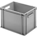 Ringoplast kunststof kratten serie Unista M280, doorlopende handgrepen, geribbelde bodem, L 400 x B 300 x H 280 mm, grijs