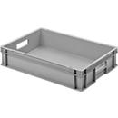 Ringoplast Kunststoffkasten Serie Unista L120, Durchfassgriffe, glatter Boden, L 600 x B 400 x H 120 mm, grau