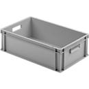 Ringoplast Kunststoffkasten Serie Unista L175, Durchfassgriffe, glatter Boden, L 600 x B 400 x H 175 mm, grau