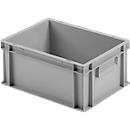 Ringoplast Kunststoffkasten Serie Unista M175, geschlossene Griffmulde, glatter Boden, L 400 x B 300 x H 175 mm, grau