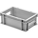 Ringoplast Kunststoffkasten Serie Unista S120, Durchfassgriffe, glatter Boden, L 300 x B 200 x H 120 mm, grau